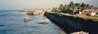 Western wall of Galle Fort in Sri Lanka, 2020