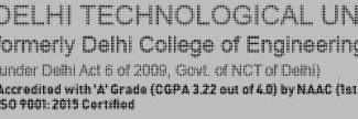 Header image for Delhi Technological University