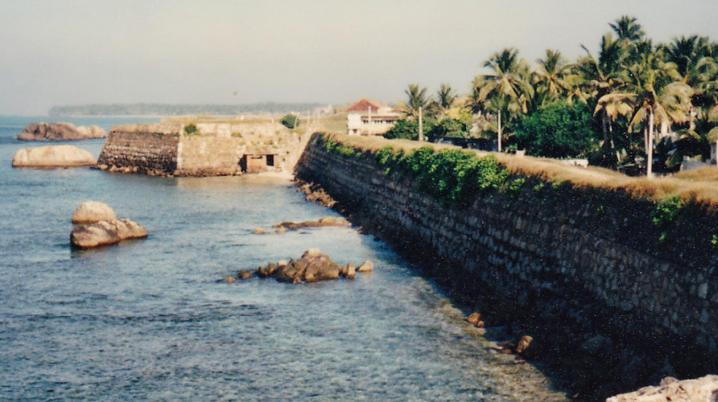 Western wall of Galle Fort in Sri Lanka, 2020.